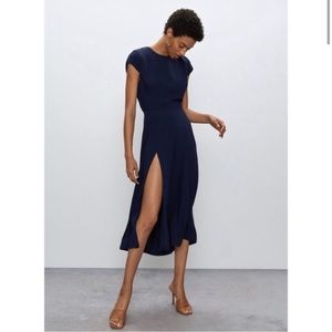 Babaton Hamptons Navy Blue Midi Dress Women’s Size 14